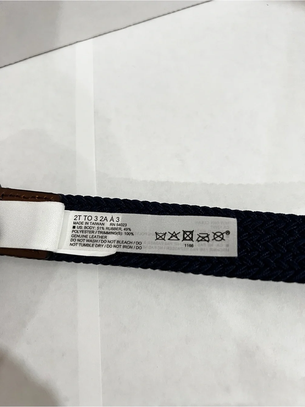 Janie and Jack Boys Braided Navy Blue Belt Size 2-3 Toddler With Buckle